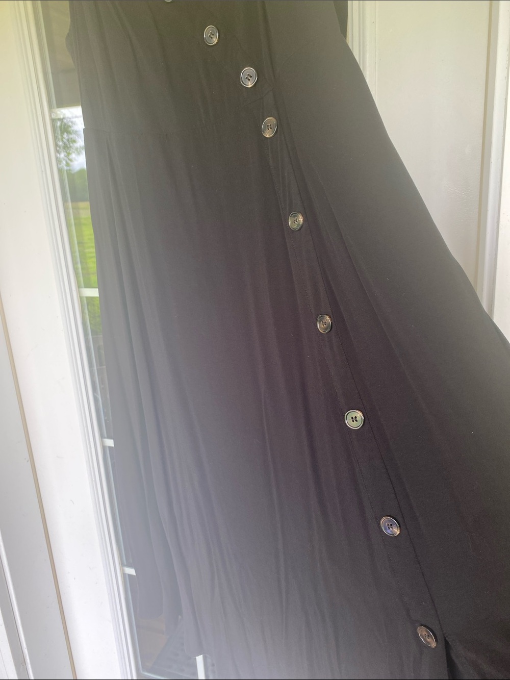 torrid Black Sleeveless Midi Dress with Side Button Detail - Picture 3 of 4